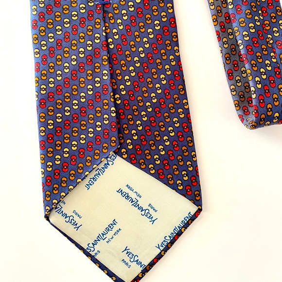 YSL Men’s Yves Saint Laurent Silk Tie - Picture 5 of 8